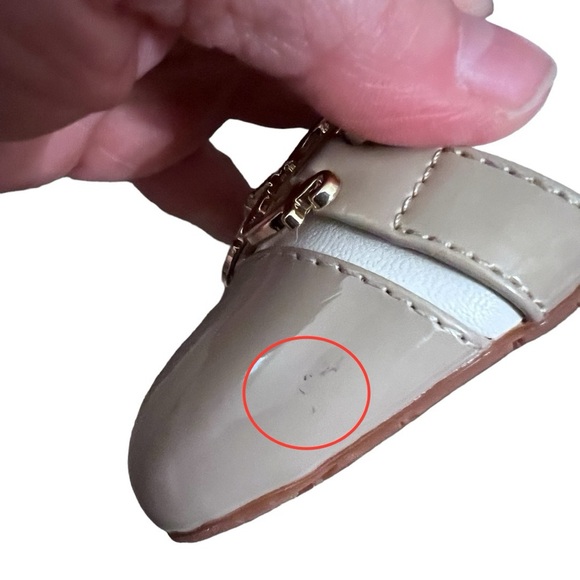 C. Wonder Tan Cream Leather Patent Ballet Flats Horse Bit Cap Toe Two-tone 7.5 - Picture 12 of 15